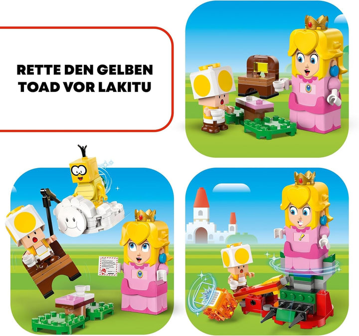LEGO Super Mario Adventures With Interactive Peach, Playset pentru copii cu Yellow Toad, cadou Nintendo pentru băieți, fete și toți jucătorii de la 6 ani 71441