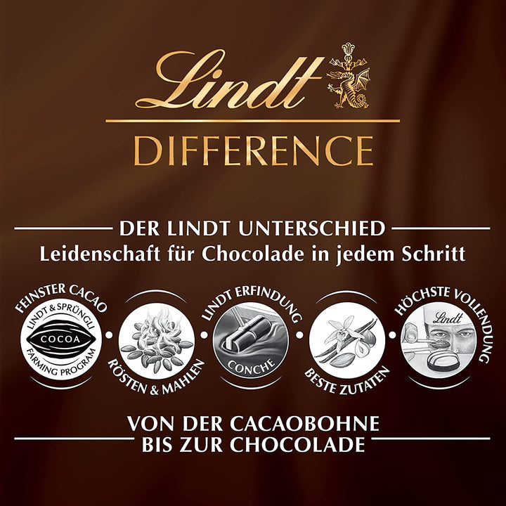 Lindt Schokolade Hasen-Nest | 280 G | Geschenk Mit Vollmilch GOLDHASE Und 10 Eiern in Den Sorten LINDOR Milch, Vanille Trüffel, Cresta, Nougat | Oster Schokolade | Schokoladengeschenk