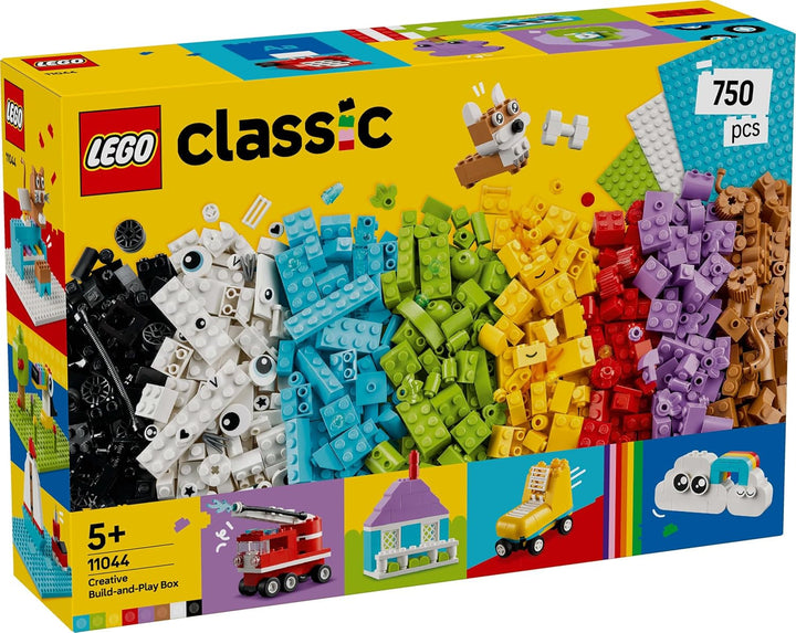 Set creativ LEGO Classic pentru construcție și joacă - set cu cărămizi colorate - construiește o casă, un câine, o mașină amuzantă, o claviatură de pian și un curcubeu - set de artizanat pentru băieți și fete de la 5 ani