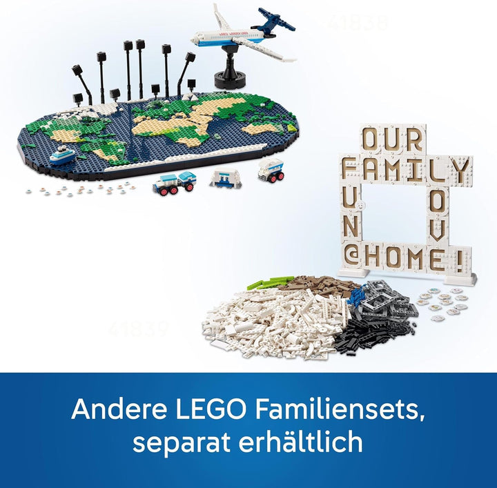 Amintiri de călătorie LEGO, harta lumii de jucărie, set de construit și jucat pentru fete și băieți, cadou pentru familiile care iubesc aventura și călătoriile, activitate creativă, de colecție 41838
