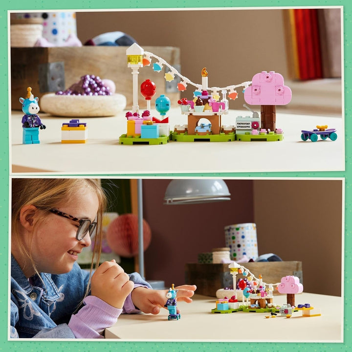 LEGO Animal Crossing Jimmy's Birthday Party, jucărie creativă pentru copii, set de animale cu personajul cal din jocul video, cadou pentru fete și băieți de la 6 ani 77046