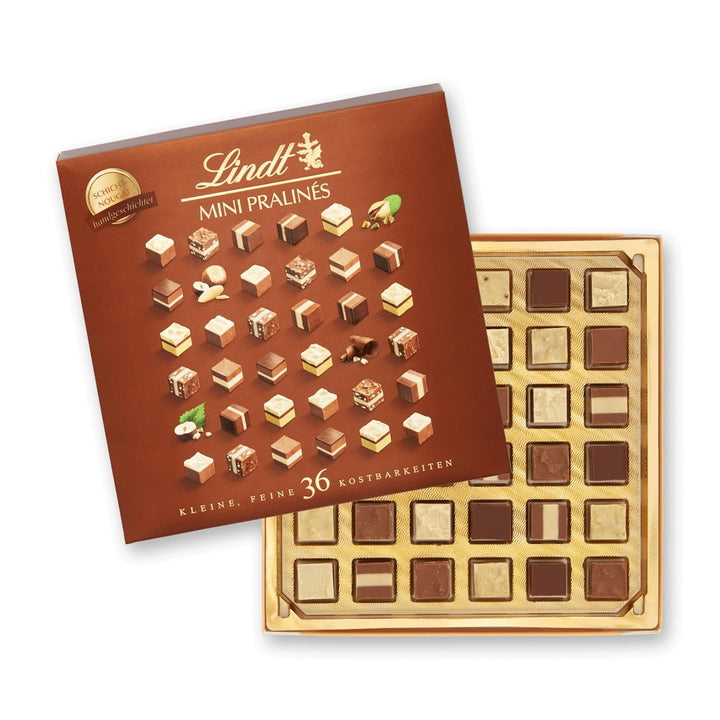 Lindt Schokolade - Nougat Mini Pralinés | 165 G | -Schachtel Mit 36 Pralinen in 9 Ausgewählten, Exquisiten | Pralinengeschenk | Schokoladengeschenk | 1Er Pack