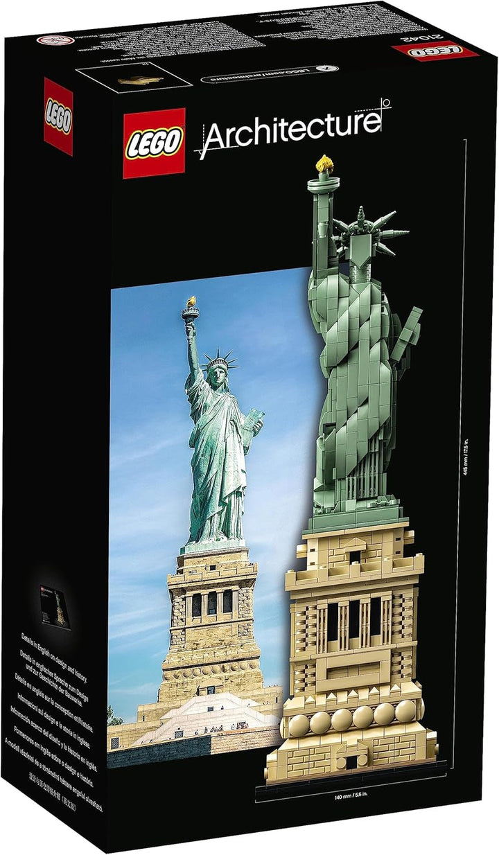 LEGO Architecture Statuia Libertății, set mare, kit model, suvenir New York, potrivit ca decor pentru casă și birou, idee de cadou pentru copii și adulți 21042