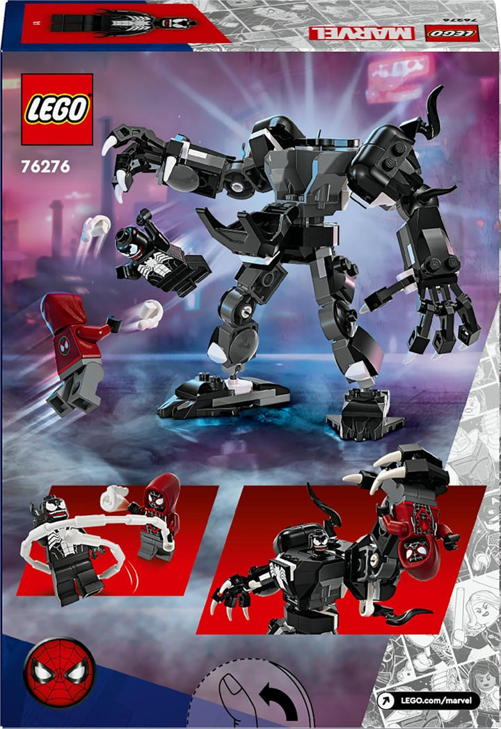 LEGO Marvel Venom Mech Vs. Miles Morales, Figuri de acțiune mobile pentru copii, Set Spider-Man cu mini-figurine pentru dueluri de supereroi, cadou de jucărie pentru băieți și fete de la 6 ani 76276