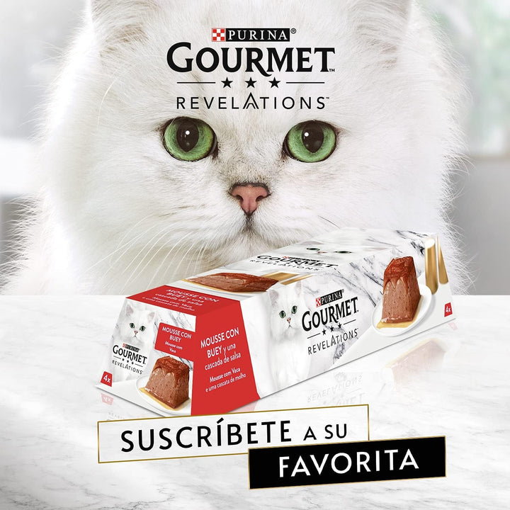 Purina Revelations Mousse With Sauce, hrană umedă pentru pisici Ox, 6 pachete cu 4 piramide, 57 G - 24