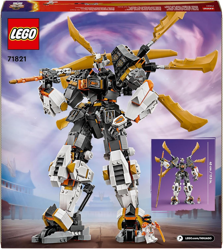 LEGO NINJAGO Cole's Titan Dragon Mech, jucărie de aventură pentru copii, set de joacă Ninja cu 1 minifigurină, cadou de ziua de naștere pentru băieți și fete de la 12 ani, set de joacă Fantasy 71821