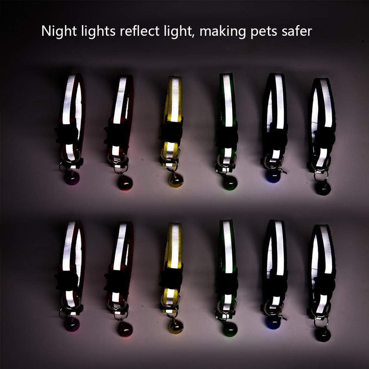 Zgardă pentru pisici cu încuietoare de siguranță, 8 bucăți, lungime reglabilă 18 cm - 35 cm, zgardă reflectorizantă pentru pisici, zgardă de siguranță pentru pisici, zgardă cu auto-deschidere pentru pisici