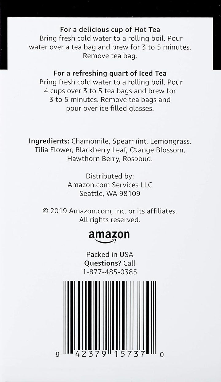 Amazon Brand - Night Time Herbal Tea Bags, 20 Count Tea USA Naty Shop