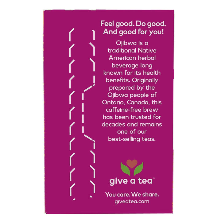 Give a Tea™ Ojibwa Tea, Herbal, Caffeine-Free, 24 Bags, Traditional North American Blend for Overall Wellness Tea USA Naty Shop