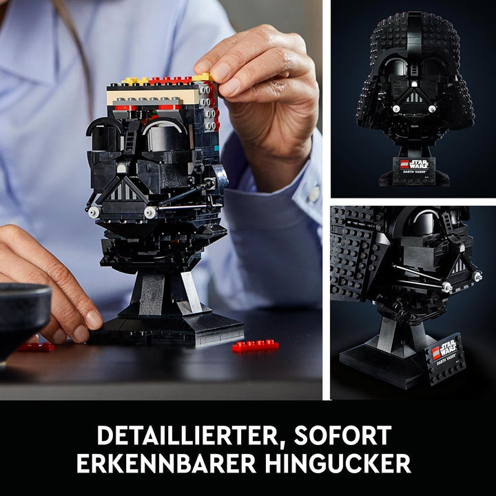 LEGO Star Wars Darth Vader Helmet, set de construcție pentru adulți, idee de cadou pentru bărbați, femei, el sau ea, model de colecție de construit și expus 75304