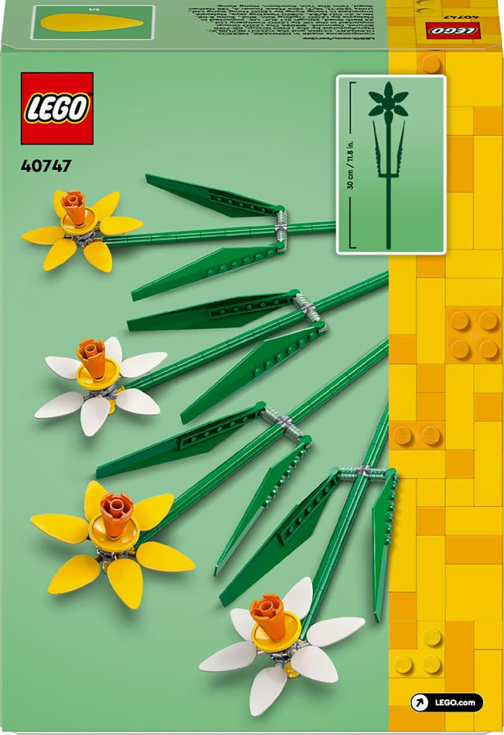 Narcise LEGO Botanicals - Cadouri de Paște pentru fete și băieți - Flori artificiale pentru copii - Buchet de flori ca decor pentru cameră sau birou - Cadou pentru femei - 40747