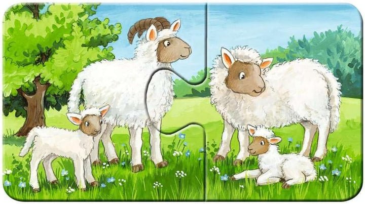 Ravensburger Puzzle pentru copii - 05072 Familii de animale la fermă - Primul meu puzzle cu 9X2 piese - Puzzle pentru copii de la 2 ani