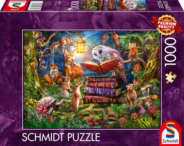 Schmidt Spiele 59779 Povești despre pădure noaptea, puzzle jigsaw 1000 piese