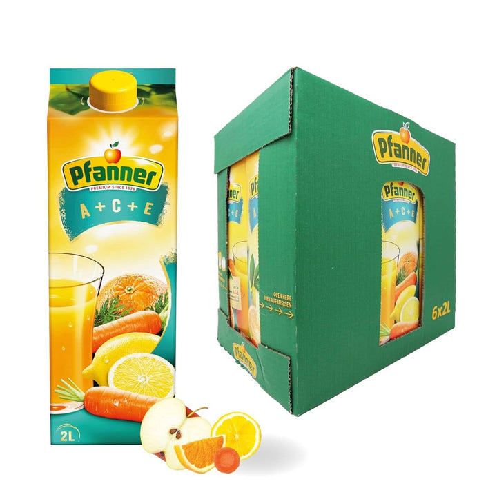 Pfanner 100% suc de mere tulbure natural (1 x 2 litri) - Mere presate direct - Suc de fructe fără adaos de zahăr 