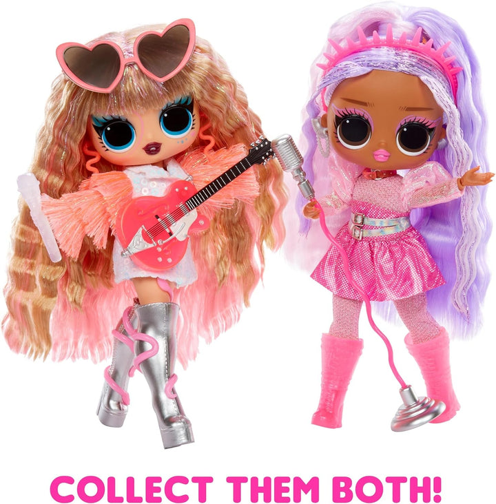 L.O.L. Surprise! Tweens Neon Pop Stars - Kitty K - 1 păpușă la modă cu surprize retroiluminate și 10+ costume și accesorii Pop Star, inclusiv micro-benzi retro, cadou pentru copii 4+