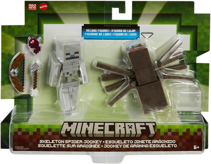 Mattel Minecraft Aprox. 8 cm Action Figure 2-Pack cu 2 figuri și 2 accesorii, figură de colecție ca cadou HLB29