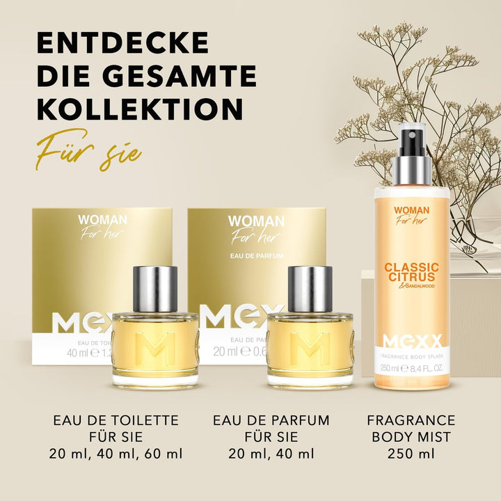 MEXX WOMAN Apă de parfum, parfum floral-proaspăt pentru femeia modernă și optimistă, 40 ml