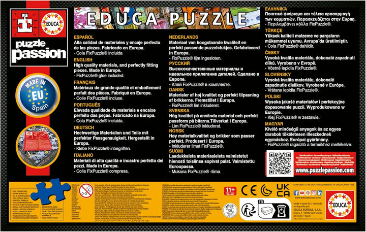 Educa - Puzzle de 500 de piese pentru adulti | Colaj de bomboane. Dimensiuni: 48 X 34 cm. Include lipiciul de puzzle Fixpuzzle. Pentru 11 ani (19904)