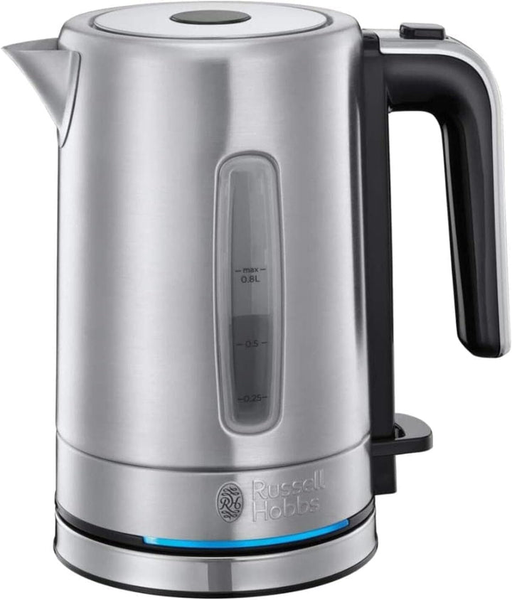 Russell Hobbs Cafetiera Mini [Cap efervescent pentru extracție optimă și aromă] Compact (Max 5 cești, 0.6L ulcior din sticlă, incl filtru permanent, placă de încălzire) Cafetieră cu filtru compact 24210-56