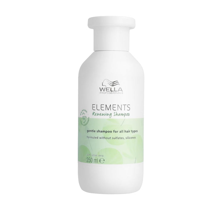 Wella Professionals Elements Renewing Shampoo Ohne Sulfate Und Silikone – Beruhigende Haarpflege Für Empfindliche Und Juckende Kopfhaut – Mit Aloe Vera Und Vitmain E – 250 Ml