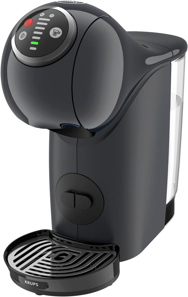 NESCAFÉ Dolce Gusto Genio S plus by KRUPS, mașină de cafea cu capsule, Espresso Boost, selecție de temperatură, băuturi calde și reci, presiune pompă 15 bar, rezervor de apă 0.8L, 1500 wați, Cosmic Grey, KP340B