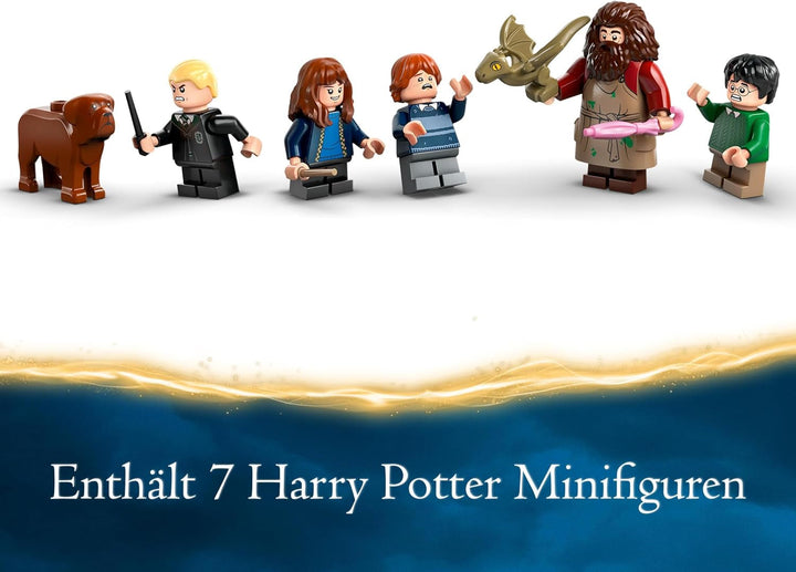 LEGO Harry Potter Hagrid's Hut: An Unexpected Visit Set Cu 5 Mini Figurine Și 2 Figurine Animale, Cadou Pentru Femei Și Bărbați, Jucărie De Aventură Magică, Set Fantasy 76428