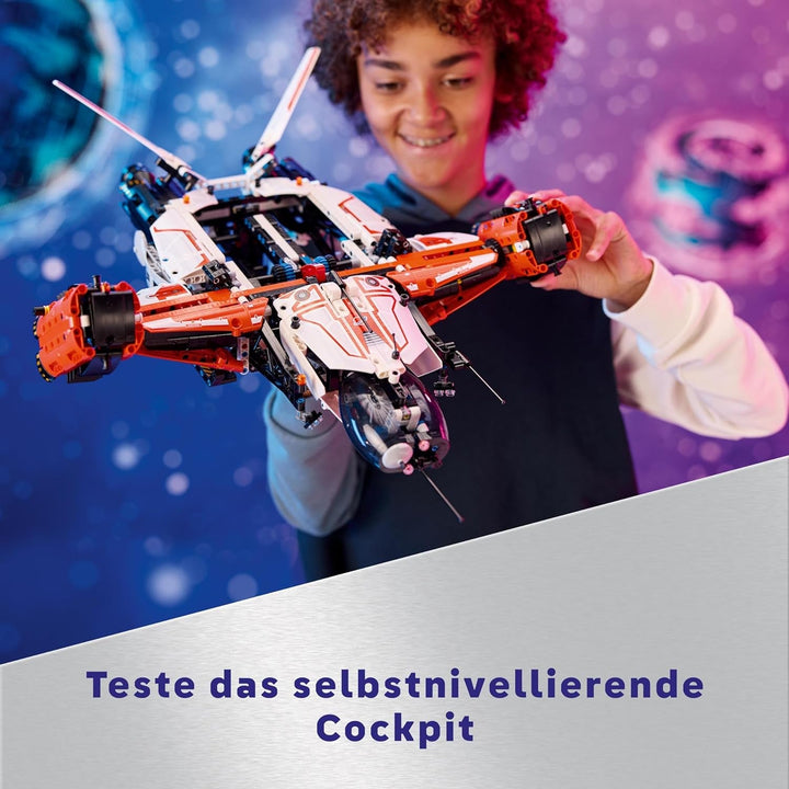 LEGO Technic Vtol transportor spațial LT81, set de construcție spațială, jucărie spațială, navă spațială, set de joacă cu mini-rover, cadou pentru băieți și fete cu vârsta peste 10 ani 42181