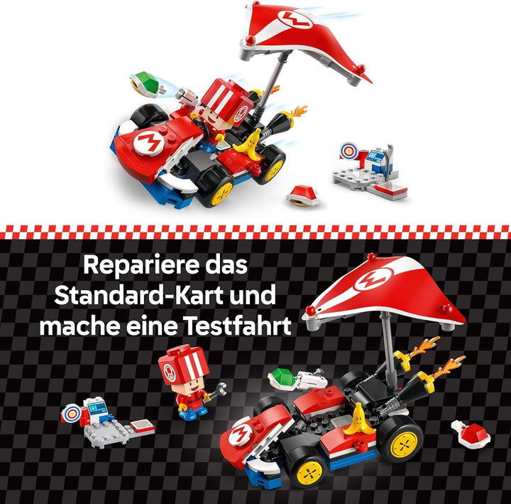 LEGO Super Mario: Mario Kart - Standard Kart, colecție Nintendo, cadou pentru copii, permite băieților, fetelor și jucătorilor de la 7 ani să joace independent, jucărie de aventură cu figura Toad 72032