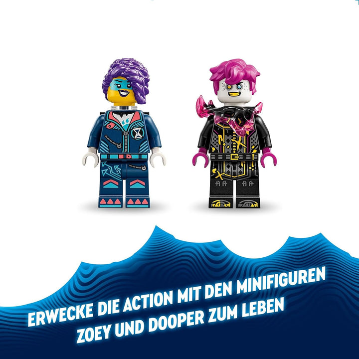 Motocicleta pisicii lui Zoey LEGO Dreamzzz 2 în 1, cadou pentru copii cu vârsta peste 7 ani, figurină de animale de reconstruit, motocicletă de jucărie, set de joacă fantezie pentru băieți și fete 71479