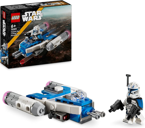 LEGO Star Wars Căpitanul Rex Y-Wing Microfighter, cărămizi construibile pentru nave stelare de colecționat, idee de cadou pentru băieți și fete cu vârsta de 6+ 75391