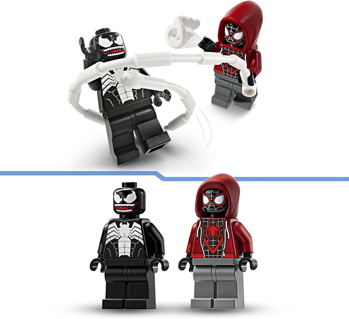 LEGO Marvel Venom Mech Vs. Miles Morales, Figuri de acțiune mobile pentru copii, Set Spider-Man cu mini-figurine pentru dueluri de supereroi, cadou de jucărie pentru băieți și fete de la 6 ani 76276
