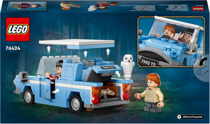 LEGO Harry Potter Flying Ford Anglia, mașină de jucărie construibilă pentru copii, cadou pentru băieți, fete și toți fanii de la 7 ani, set cu 2 mini figurine, inclusiv Ron Weasley, pentru jocuri de rol 76424