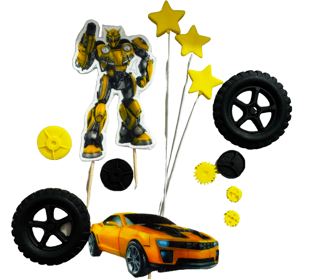 Set 13 decoratiuni comestibile  din pasta de zahar, Transformers