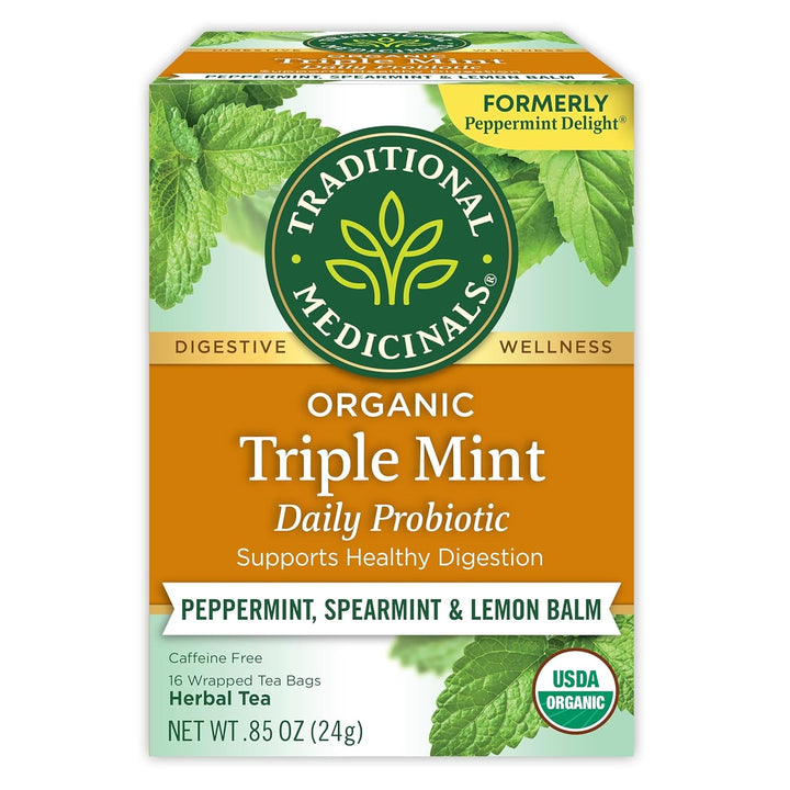 Tea, Organic Triple Mint, Supports Healthy Digestion, Includes 16 Tea Bags Tea USA Naty Shop Default Title
