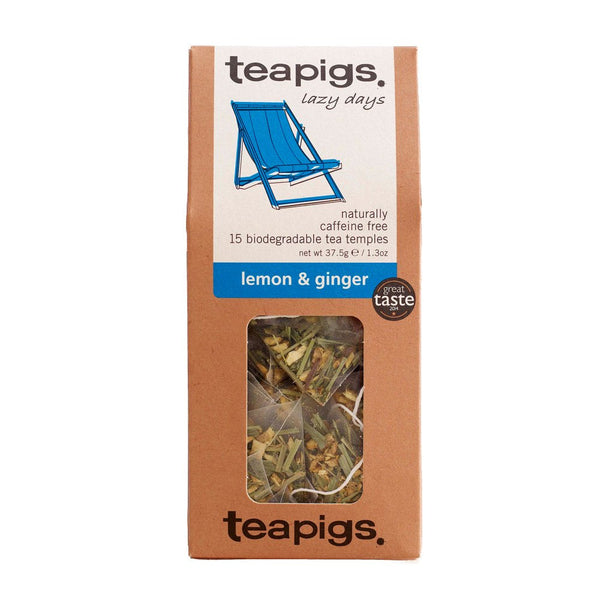 Lemon & Ginger Herbal Tea Bags Made with Whole Leaves (1 Pack of 15 Tea Bags) (520) Tea USA Naty Shop Default Title