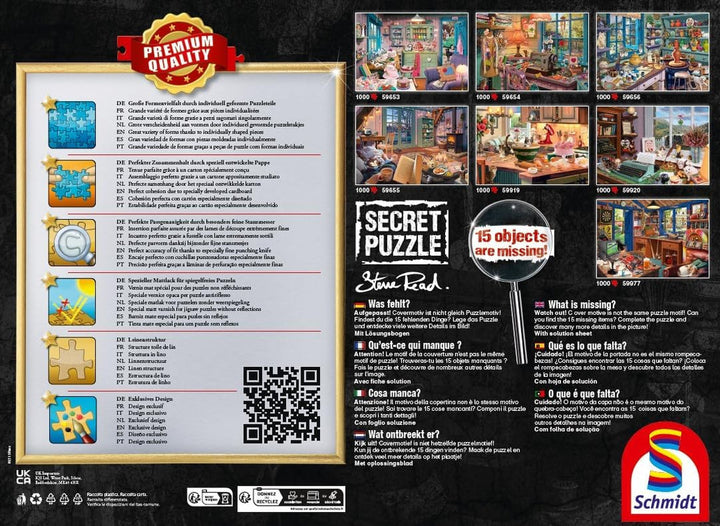 Schmidt Spiele 59920 La birou, 1000 piese Puzzle secret