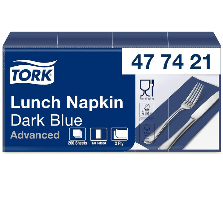 Tork Linstyle 509542 Șervețele pentru cocktail negru, 1/4 pliere, 1 strat, 23,8 x 23,8 cm, 1 x 100 șervețele