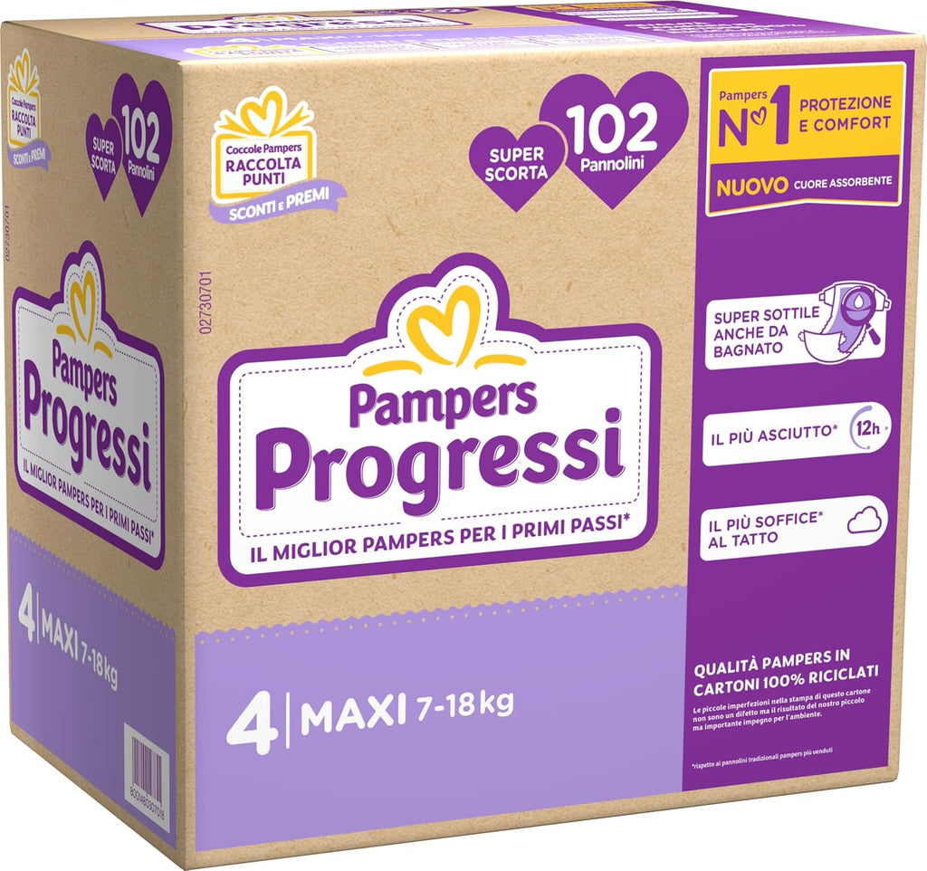 Pampers Penta Progressi Maxi, mărimea 4, 102 scutece