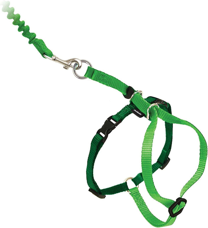Ham și lesă elastică Petsafe Come with Me Kitty, ham pentru pisici, mărimea S, negru/argintiu