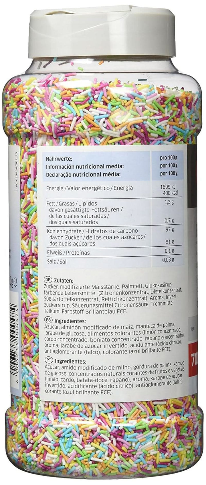 Dr. Oetker Professional Sprinkles de zahăr colorat pentru coacere și decorare, 700 grame