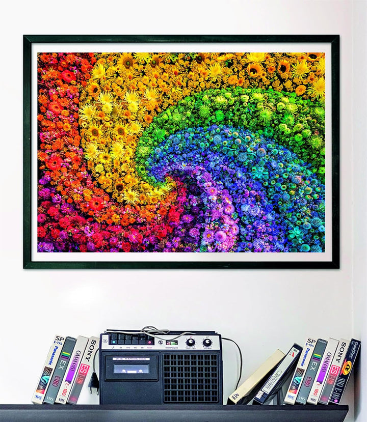 Clementoni 39594 Whirl - Puzzle 1000 piese, Colectia Colorboom, joc de indemanare pentru intreaga familie, puzzle pentru adulti de la 14 ani