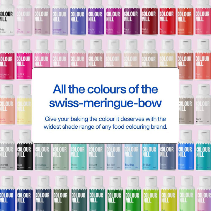 Colorant alimentar pe bază de ulei Colour Mill Blend Violet - Colorant alimentar pentru ciocolată, fondant, brioșe, prăjituri, copt, macaroane - Colorant alimentar pentru decorarea torturilor - 100 ml