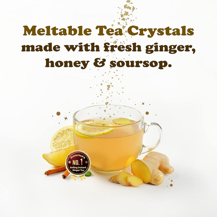 Honey Ginger Tea - Instant Tea Powder Packets 20 Count Tea USA Naty Shop