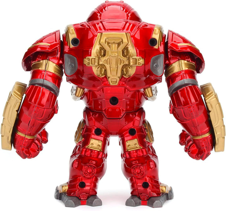 Jada Toys Marvel Figure Hulkbuster & Ironman, Cască deschisă și închisă, Figuri de colecție, Set, Die-Cast, Roșu, Dimensiune: 6 inch Hulkbuster & 2 inch Ironman