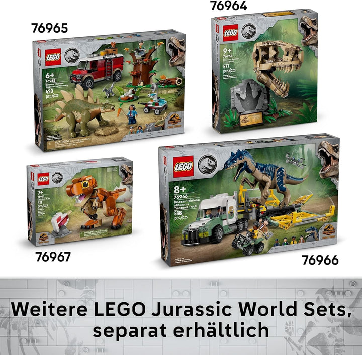 LEGO Jurassic World Dinosaur Fossils: Triceratops Skull Model, jucărie dinozaur pentru băieți și fete de la 9 ani, cadou pentru copii și fani Jurassic World 76969