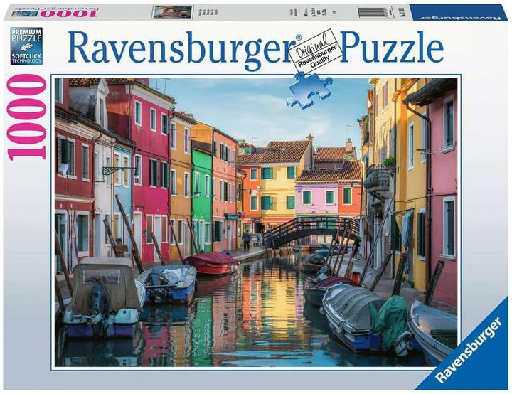 Ravensburger Puzzle 12000623 - Burano în Italia - puzzle jigsaw de 1000 de piese pentru adulți și copii de peste 14 ani,