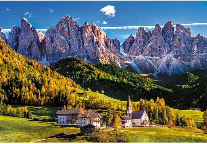 Trefl TR26163 Val di Funes, Dolomiți, Italia 1500 piese, calitate premium, pentru adulți și copii de la 12 ani Puzzle, multicolor