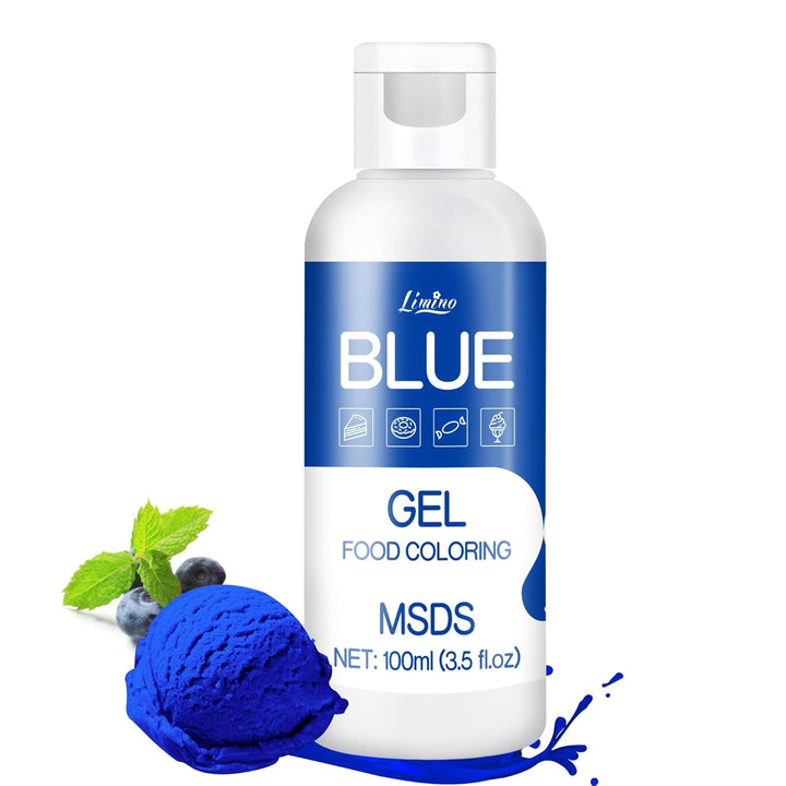 Lebensmittelfarbe Gel - 100Ml Gel Lebensmittel Farben Für Kuchen, Backen, Kekse, Macaron - Zuckerfrei Konzentrierte Farbe Food Coloring Für Tortendeko, Getränken, Osterei, DIY Slime (Weiß)