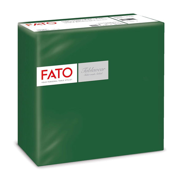 Fato, șervețele din hârtie uscată, airlaid, efect textil, pachet de 50 șervețele, dimensiunea 40X40 pliate în 4, culoare verde pădure