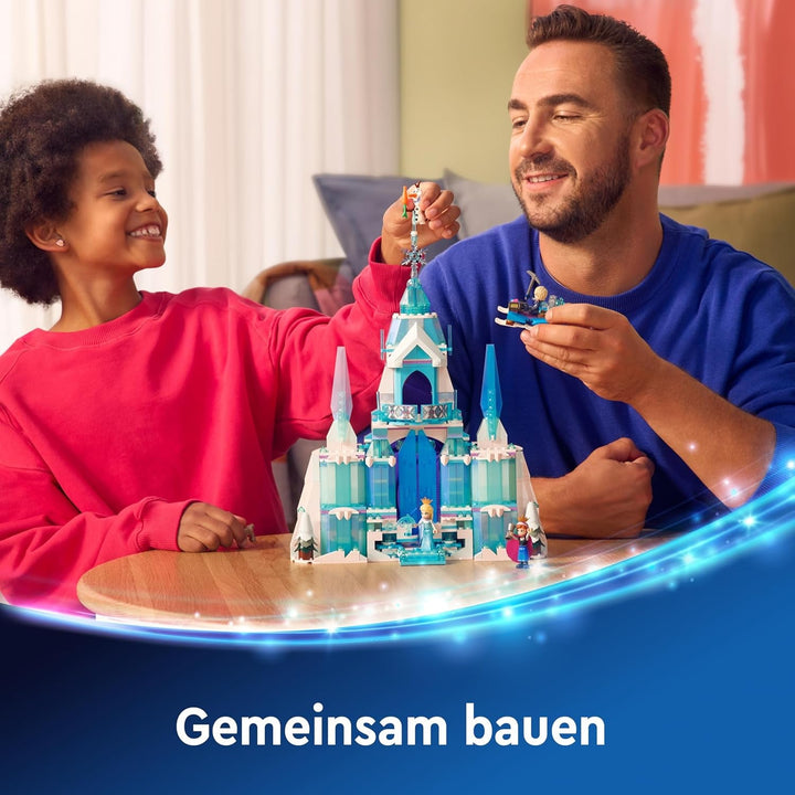 LEGO Ç€ Disney Frozen Palatul de iarnă al Elsei, set de construit și jucat pentru copii cu palat model și minifigurine ELSA și Anna, cadou pentru fete, băieți și fani ai filmului de la 6 ani 43244